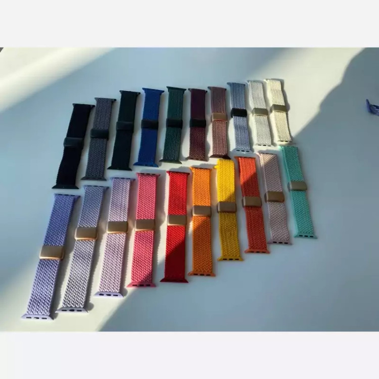 بند بافت کنفی سولو مگنت اپل واچ سایز 42/44/45/46/49 – همراه اکسسوری