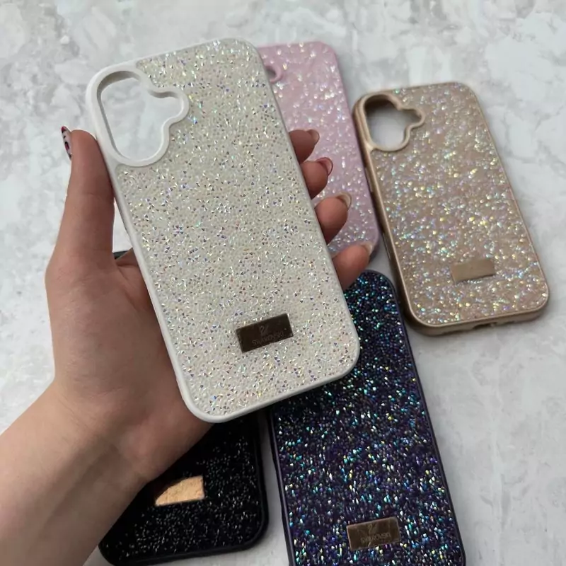 قاب محافظ Swarovski لوکس نگین‌دار درخشان مخصوص Samsung Galaxy S24 Ultra – همراه اکسسوری
