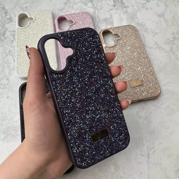 قاب محافظ Swarovski لوکس نگیندار درخشان مخصوص Samsung Galaxy S24 Ultra – همراه اکسسوری