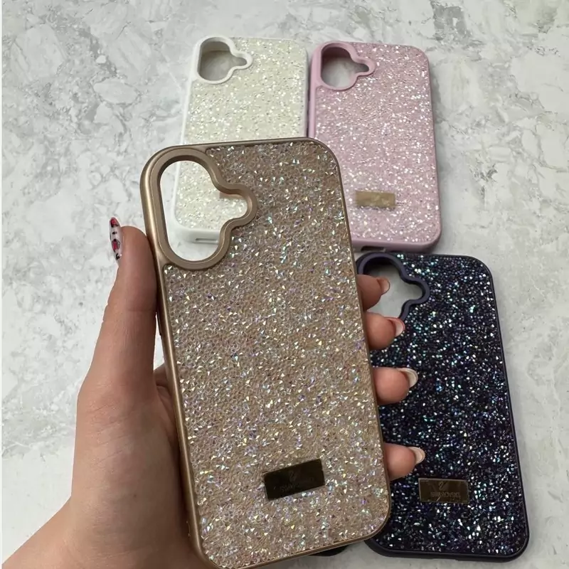 قاب محافظ Swarovski لوکس نگین‌دار درخشان مخصوص Samsung Galaxy S24 Ultra – همراه اکسسوری