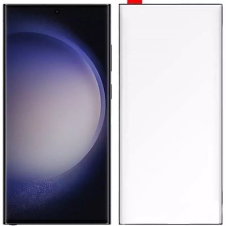 گلس فول چسب شفاف سامسونگ S23 Ultra همراه اکسسوری