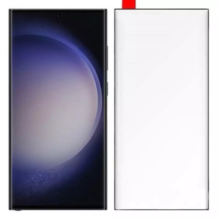 گلس فول چسب شفاف سامسونگ S22 Ultra همراه اکسسوری