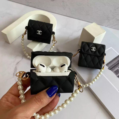 قاب کاور طرحدار chanel مشکی سیلیکونی مناسب ایرپاد اپل