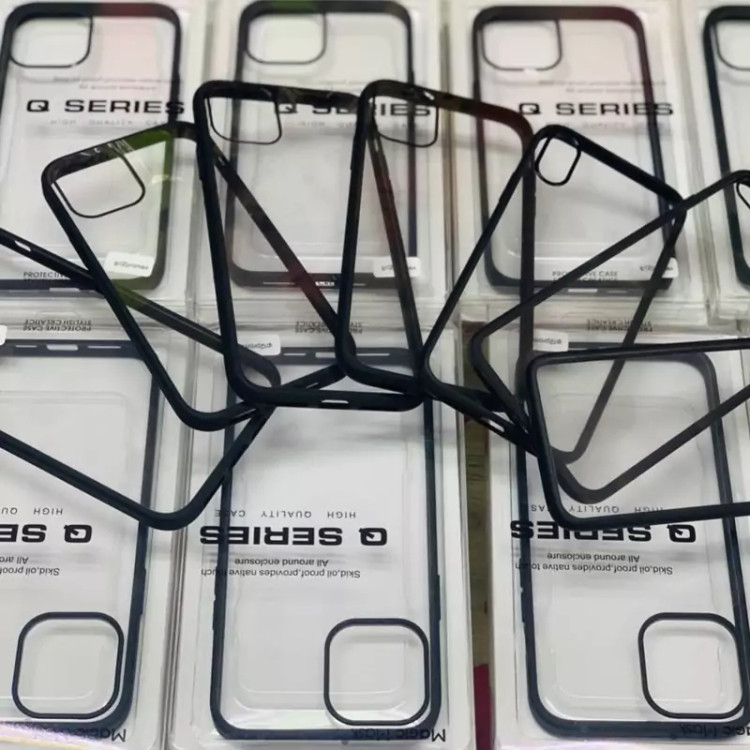 قاب لوکس شفاف مشکی iPhone XS Max همراه اکسسوری