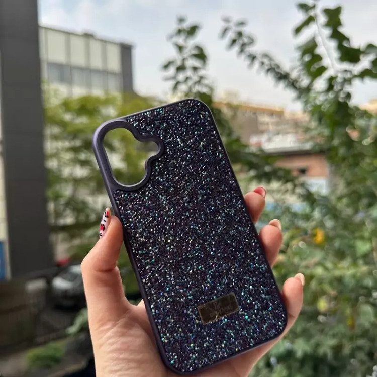 قاب Swarovski لوکس نگیندار درخشان مناسب iPhone 16 Pro Max