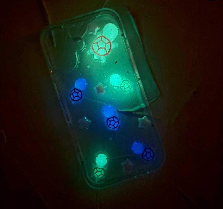 قاب فانتزی دخترانه طرح لاکپشت شبرنگ