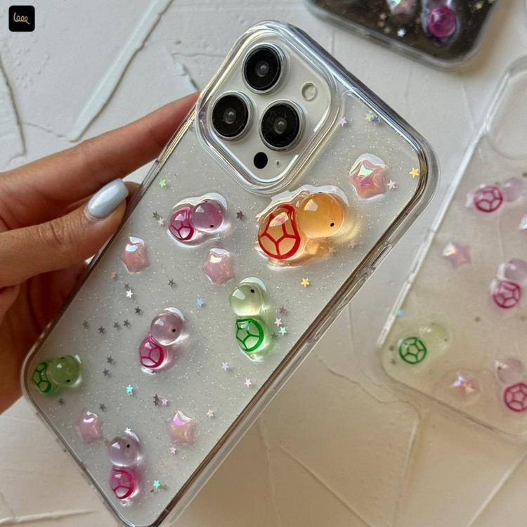 قاب گوشی اکلیلی براق با طرح لاکپشت