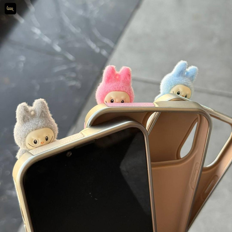 قاب ماسا لبوبو عروسکی سفید برای آیفون همراه اکسسوری