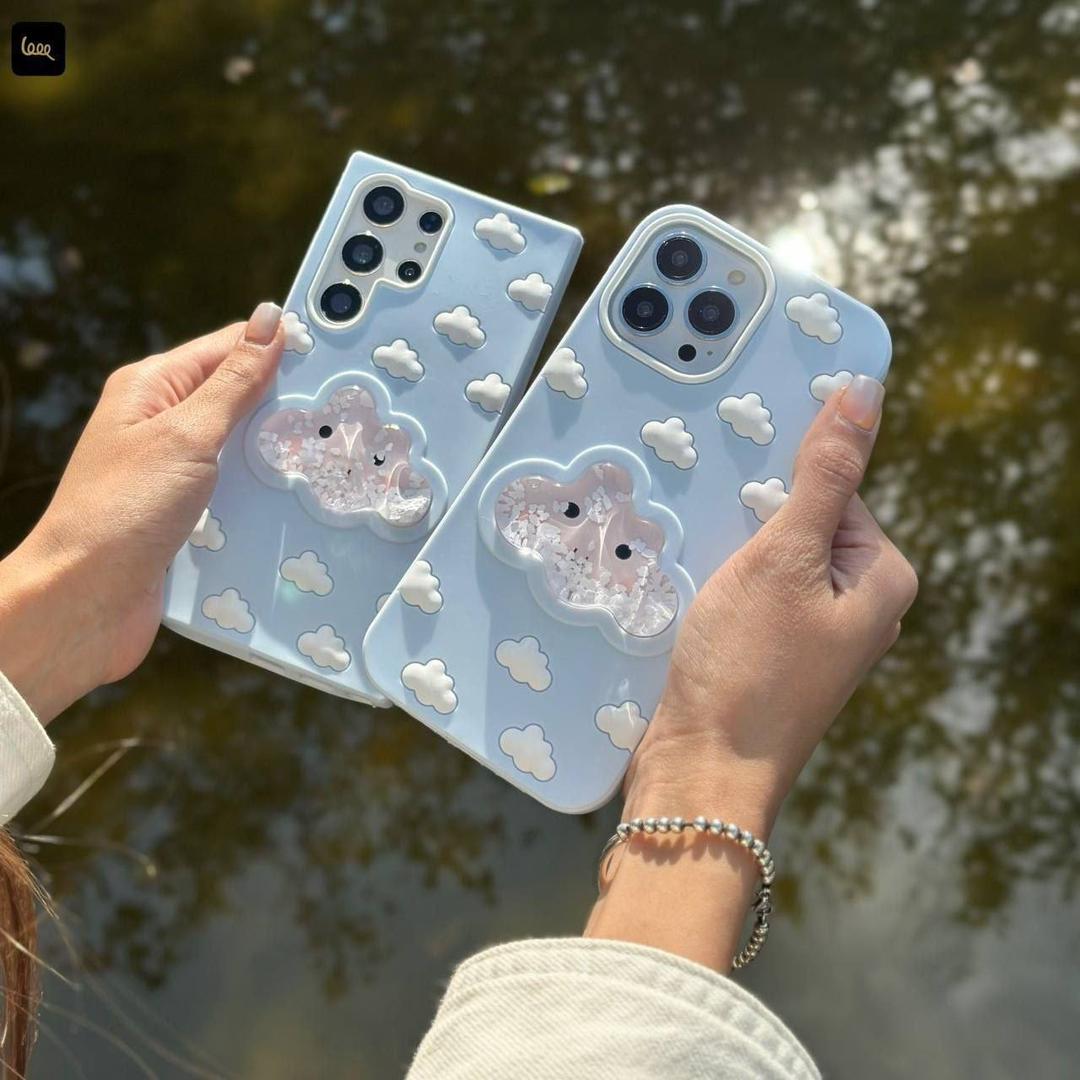Liquid Glitter Cloud Case for iPhone Models