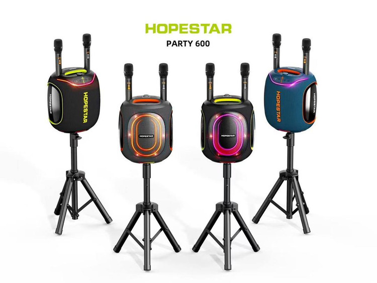 اسپیکر بلوتوثی HOPESTAR Party 600 ضدآب با دو میکروفون – همراه اکسسوری