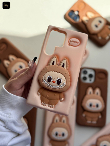 قاب شخصیت کارتونی لبوبو رنگ موکا سامسونگ A54