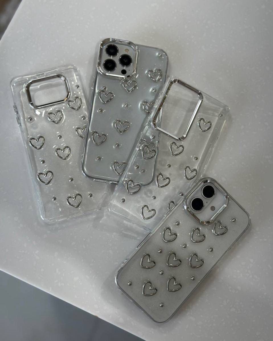 قاب براق قلبی نگیندار سیلیکونی شیائومی رنگ مشکی