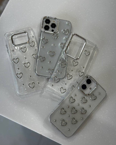 قاب براق قلبی نگیندار سیلیکونی شیائومی رنگ مشکی