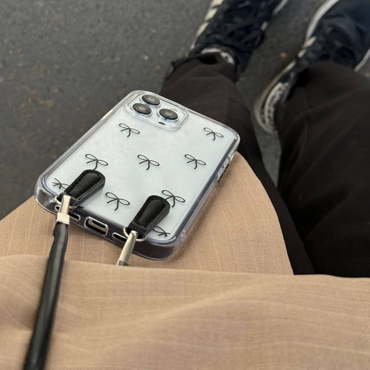 قاب فانتزی دخترانه آیفون پاپیون آویزدار