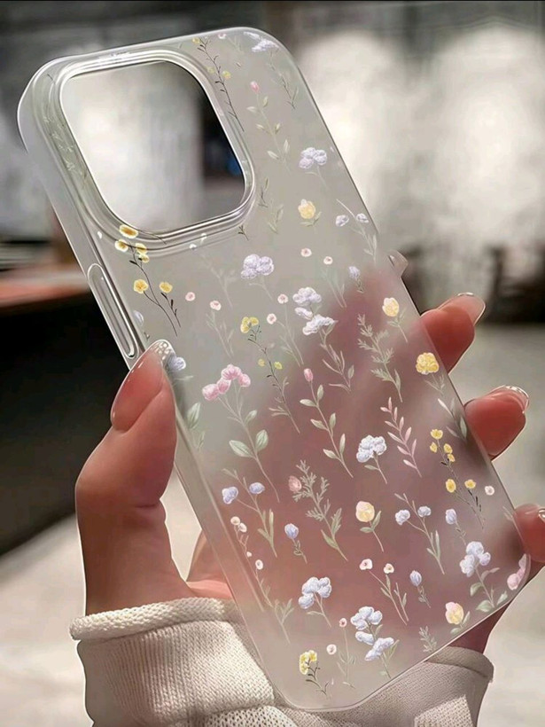 قاب فانتزی گلدار آیفون همراه اکسسوری