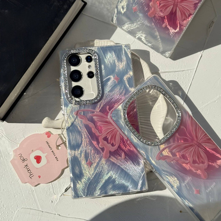 قاب پروانه صورتی سامسونگ همراه اکسسوری