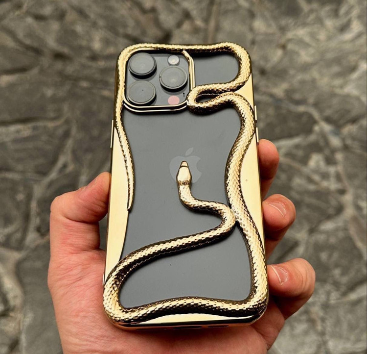 Snake Pattern iPhone 17 Pro Max Leather Case