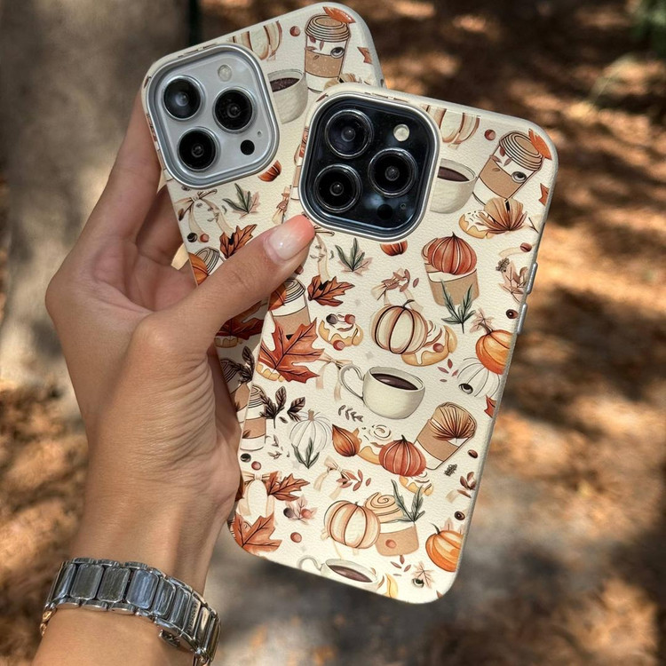 قاب طرح پاییزی روی آیفون 16 Promax همراه اکسسوری