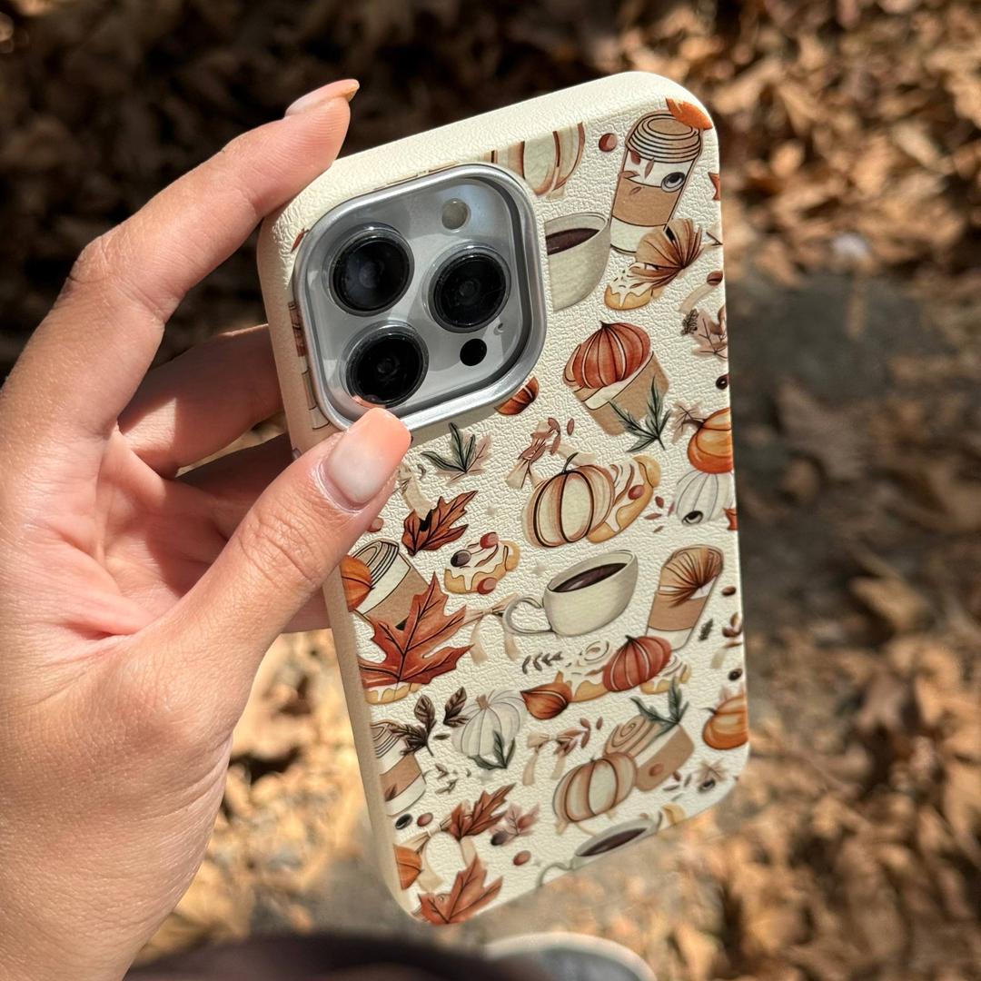 قاب طرح پاییزی روی آیفون 16 Promax همراه اکسسوری