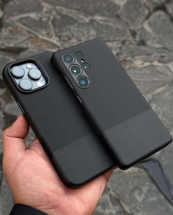 قاب لوکس آیفون مدل فایبر لدر — Hamrah Accessory