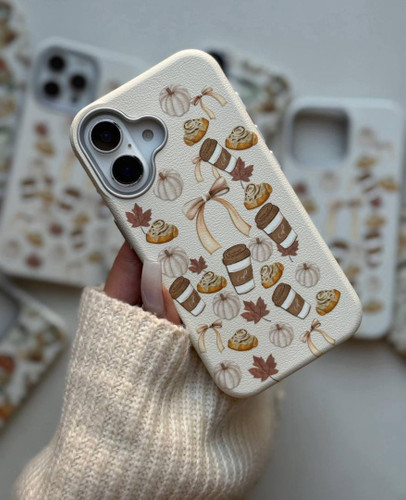 قاب کاپوچینو پاییزه آیفون 16Promax – همراه اکسسوری