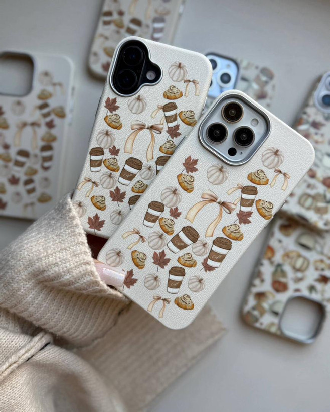 قاب کاپوچینو پاییزه آیفون 16Promax – همراه اکسسوری