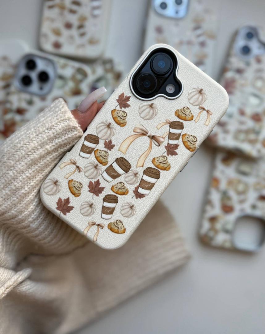 قاب کاپوچینو پاییزه آیفون 16Promax – همراه اکسسوری