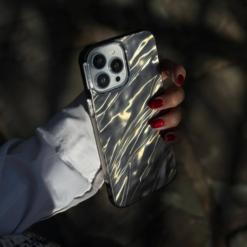 قاب موج زیبای شامپاین گلد آیفون – همراه اکسسوری