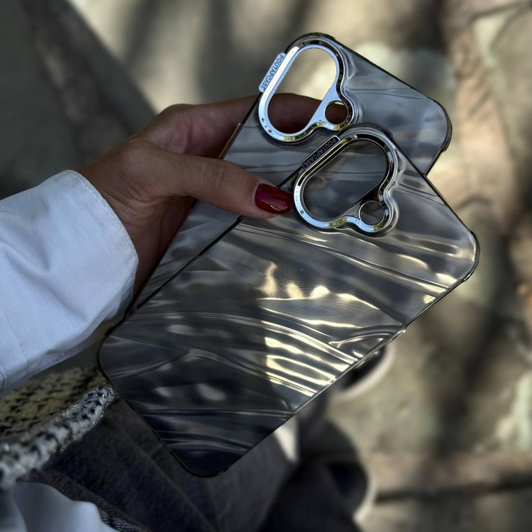 قاب موج زیبای شامپاین گلد آیفون – همراه اکسسوری