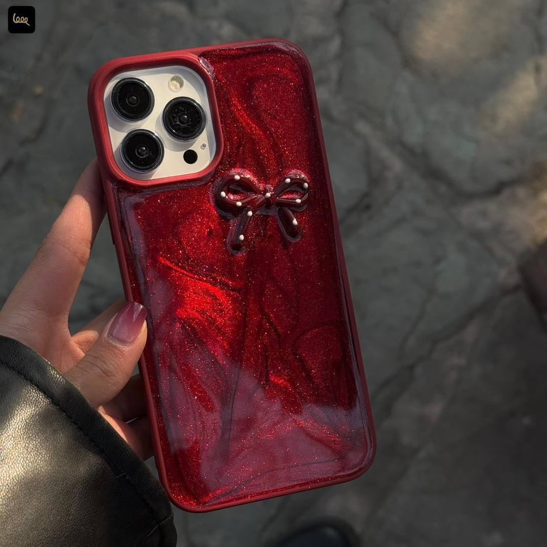 قاب شاینی یاقوتی همراه اکسسوری