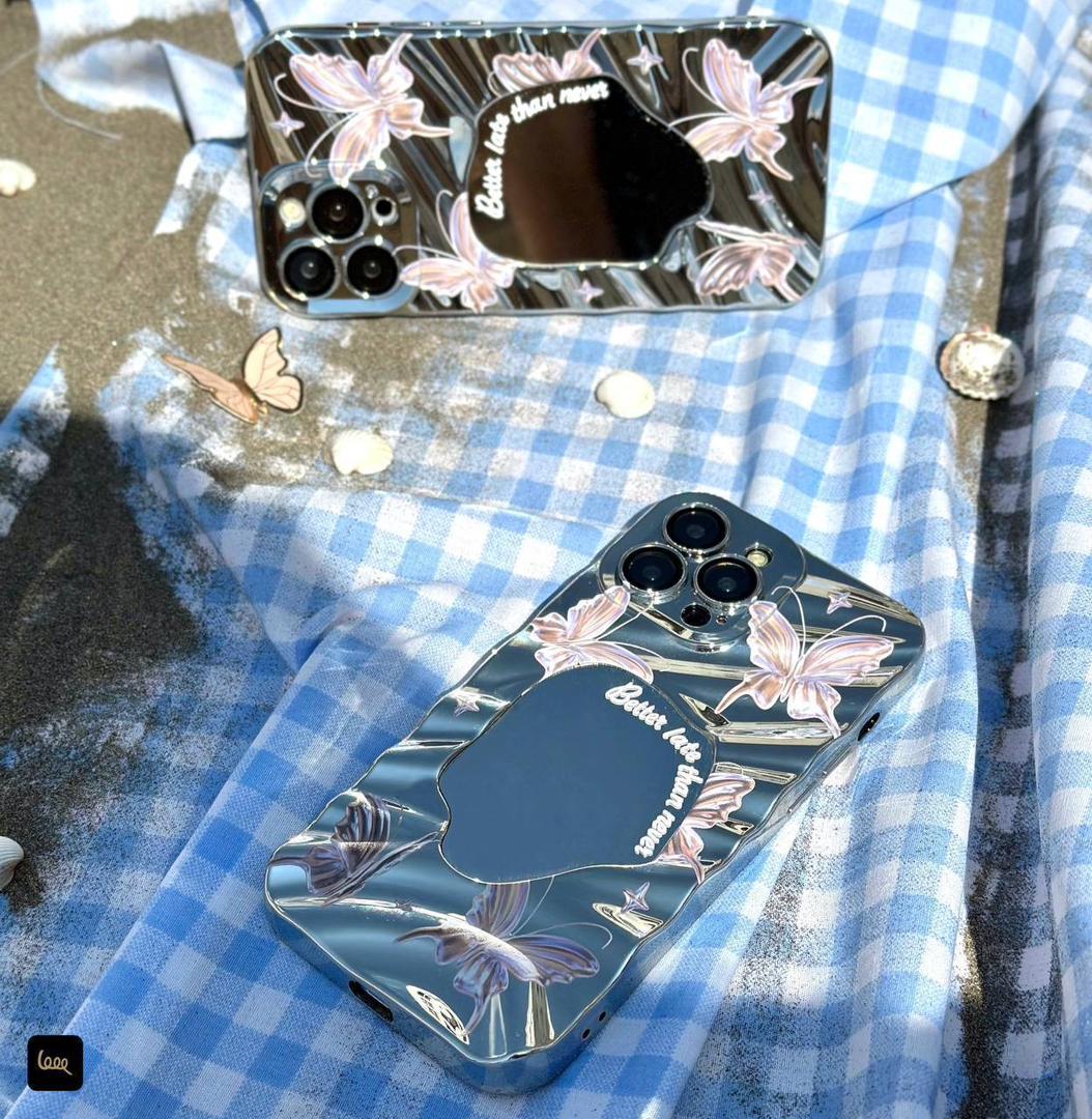 قاب لوکس آیفون همراه اکسسوری مدل Better Late Than Never