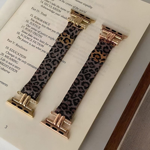 بند استیل فشن اپل واچ طرح پلنگی