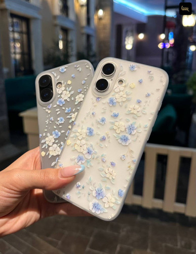 کیس مات گلدار آیفون همراه اکسسوری