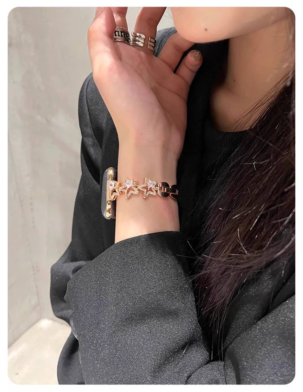 بند اپل واچ دیاموند طرح ستاره همراه اکسسوری