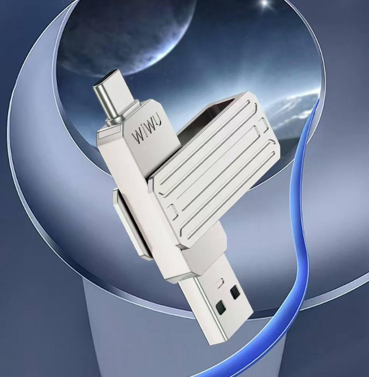 فلش سهکاره WiWU iFlash Drive با پورت Lightning USB USB-C همراه اکسسوری