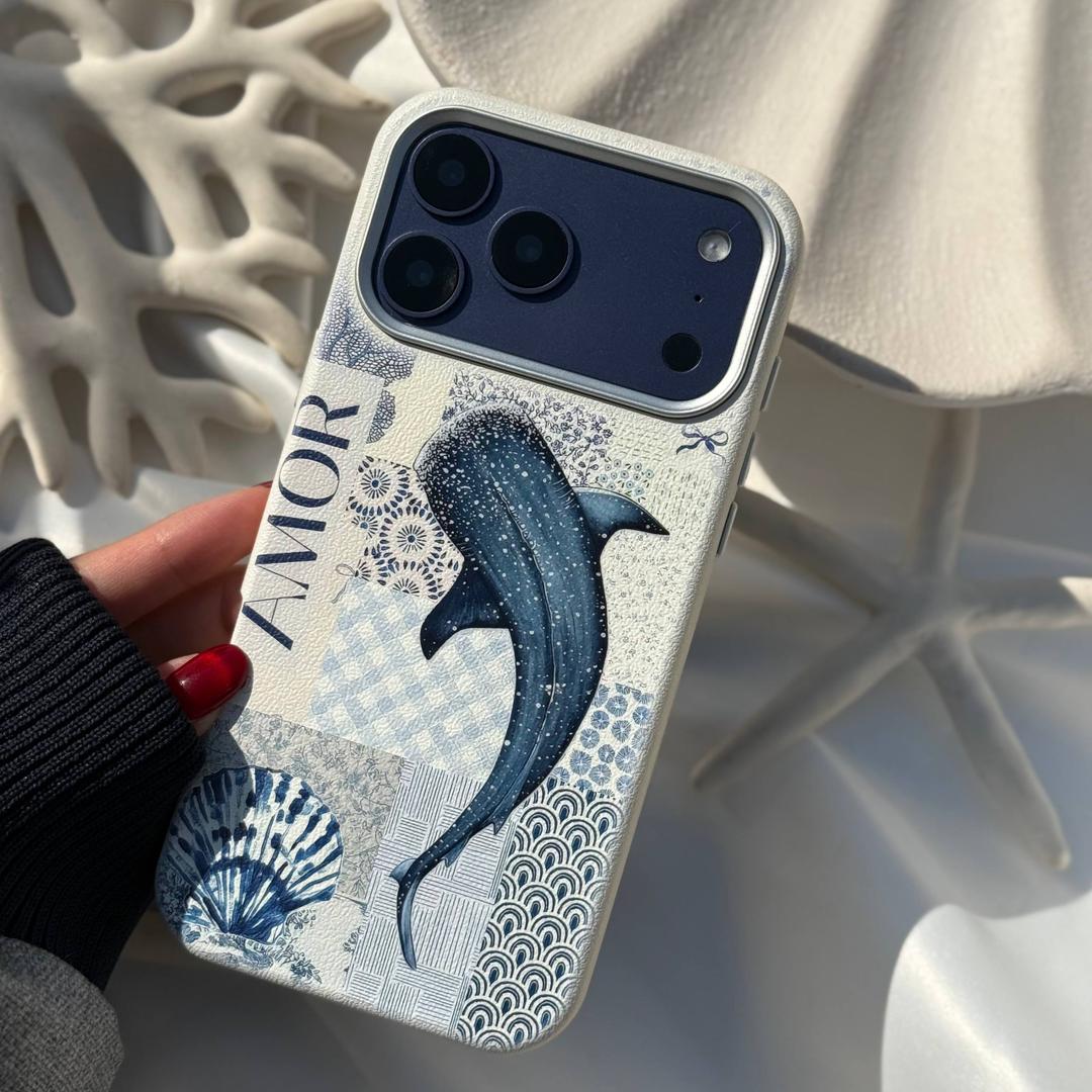 نمای نزدیک چاپ نهنگ قاب Masa Whale Amor — همراه اکسسوری