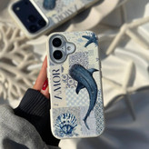 قاب ماسامی برای iPhone 17/16/15 با طرح نهنگ — همراه اکسسوری