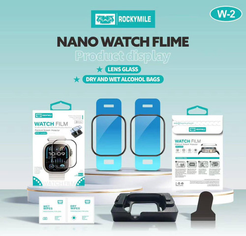 محافظ صفحه گلس اپل واچ راکیمایل مدل S10 همراه اکسسوری با دو عدد گلس در هر پک