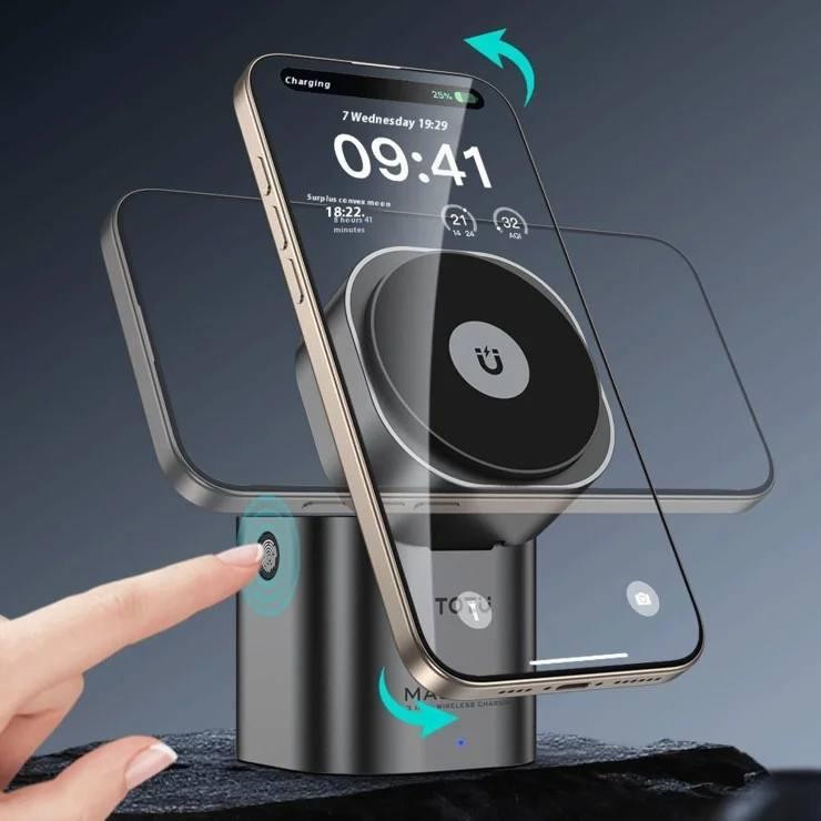 تصویر نمای کامل شارژر TOTU مدل 3in1