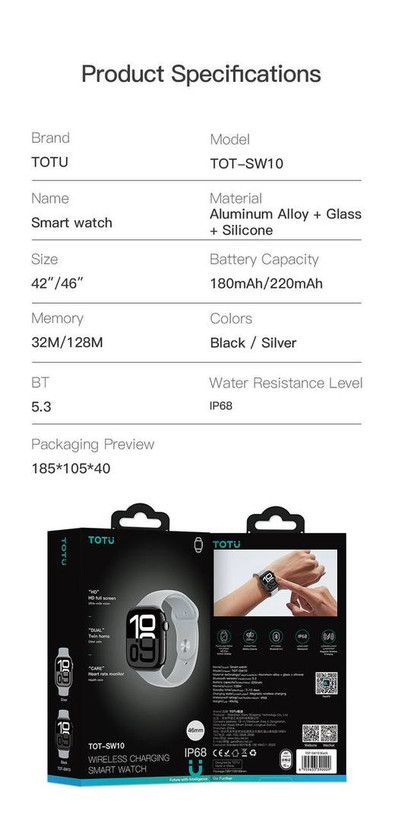 ۲. ساعت TOTU Watch سایز 42 تا 46 با بند اسپرت