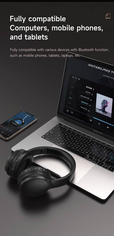 ۹. هدست بلوتوث TOTU مدل Headphone همراه اکسسوری