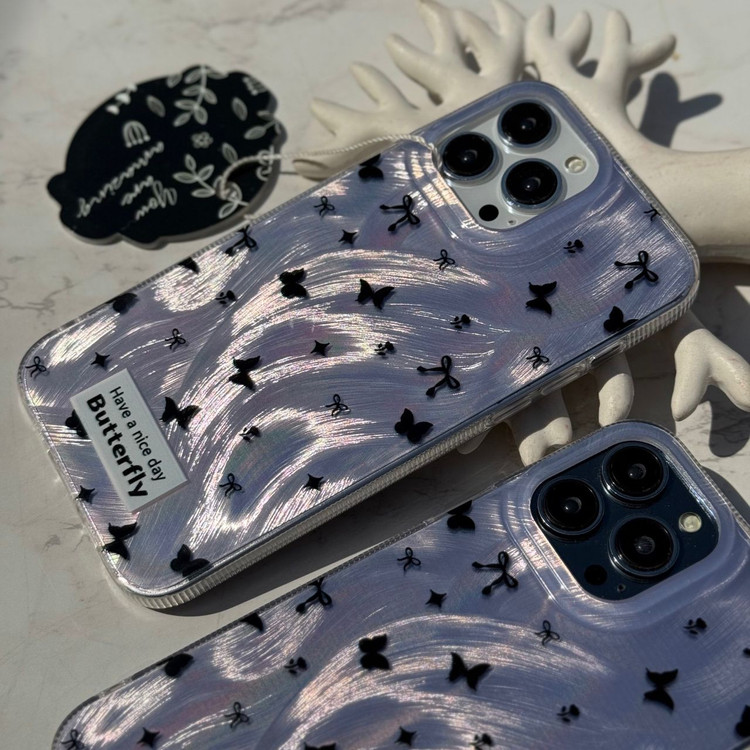 “Butterflies case iPhone 16 سبک و نازک همراه اکسسوری”