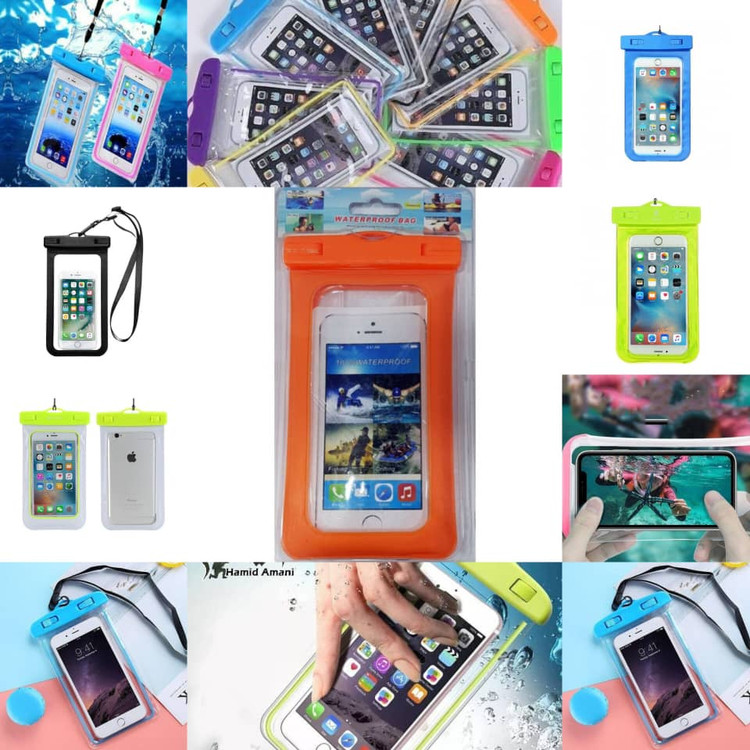 کاور رنگی گوشی ضد آب همراه اکسسوری