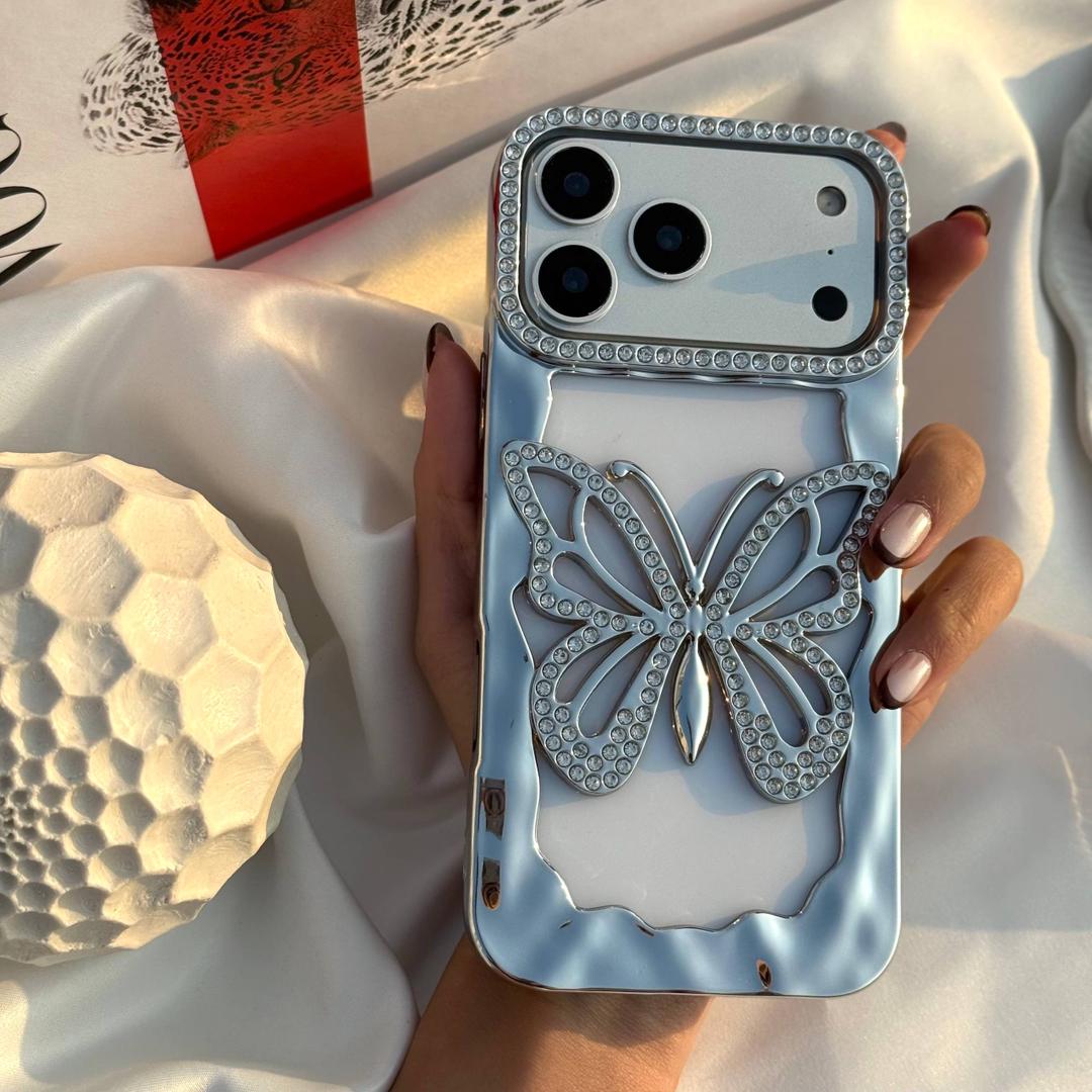 قاب پروانه نگین دار آیفون 13Pro همراه اکسسوری