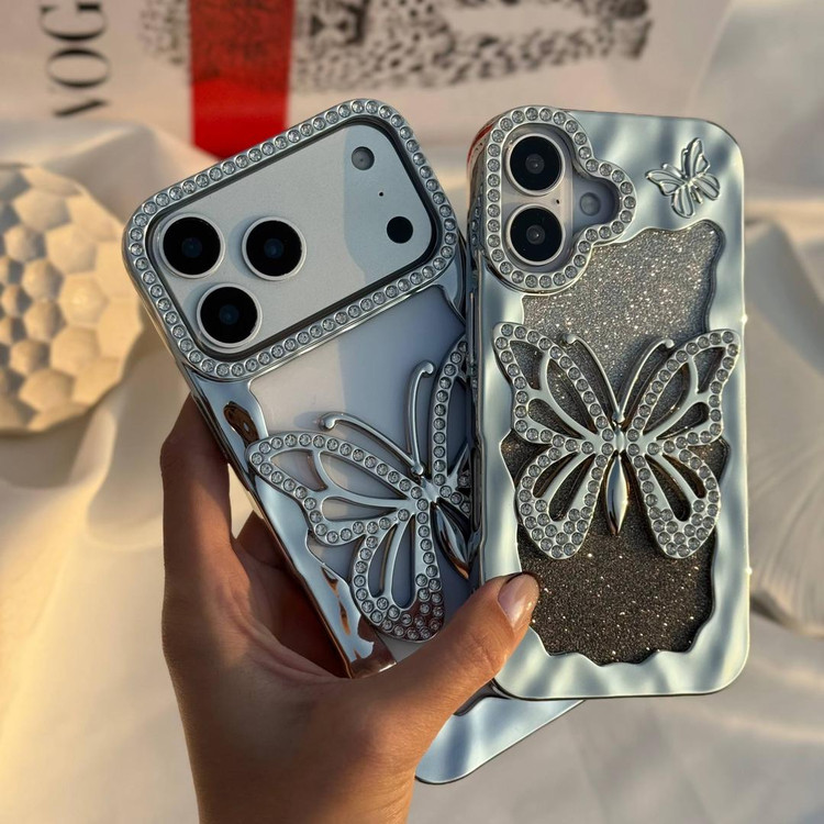 قاب پروانه نگین دار آیفون 13Promax همراه اکسسوری