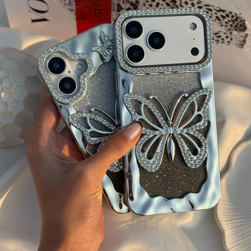 قاب پروانه نگین دار آیفون 14Promax همراه اکسسوری