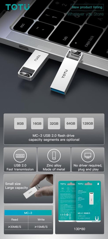 فلش مموری توتو 8 گیگ همراه اکسسوری