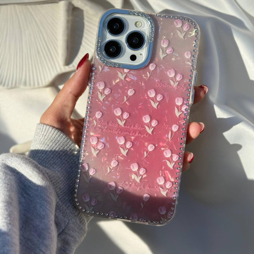 قاب لاله یخی نگین دار iPhone 12Pro همراه اکسسوری