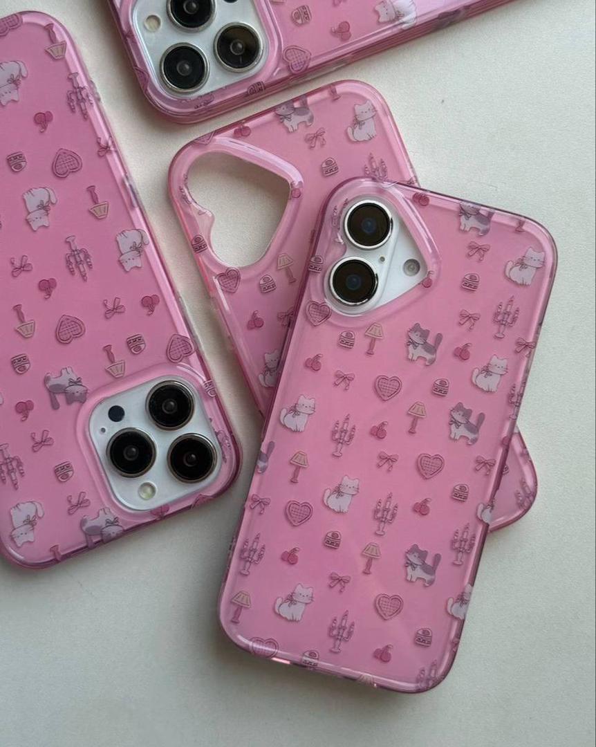 قاب گربه صورتی برای آیفون | همراه اکسسوری