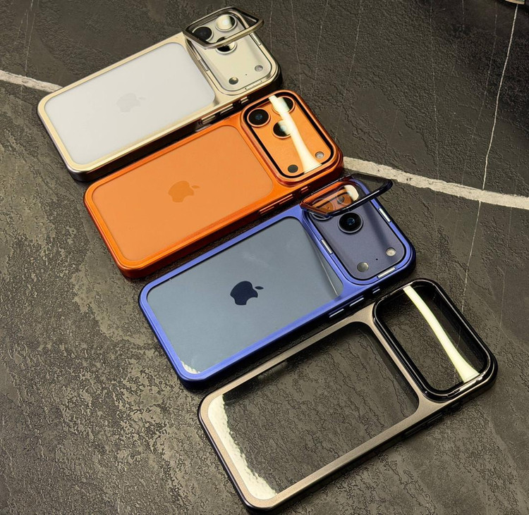 قاب Ultra Clear Cam Stand رنگ deep blue همراه اکسسوری